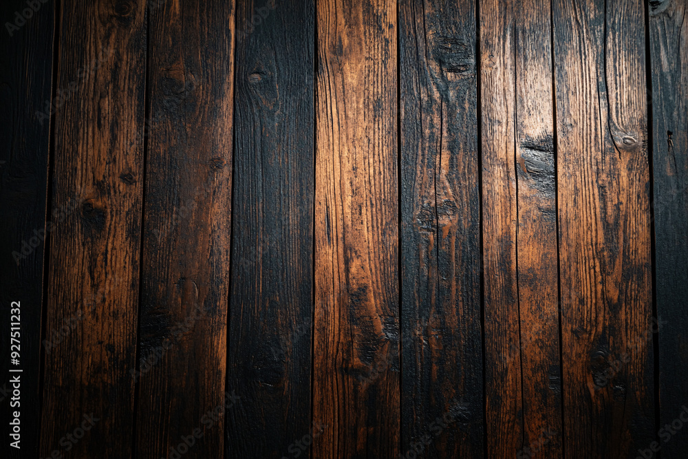 The image is of a wooden surface with a dark brown color The image is of a wooden surface with a dark brown color