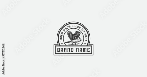 Vintage cardinal bird mascot logo