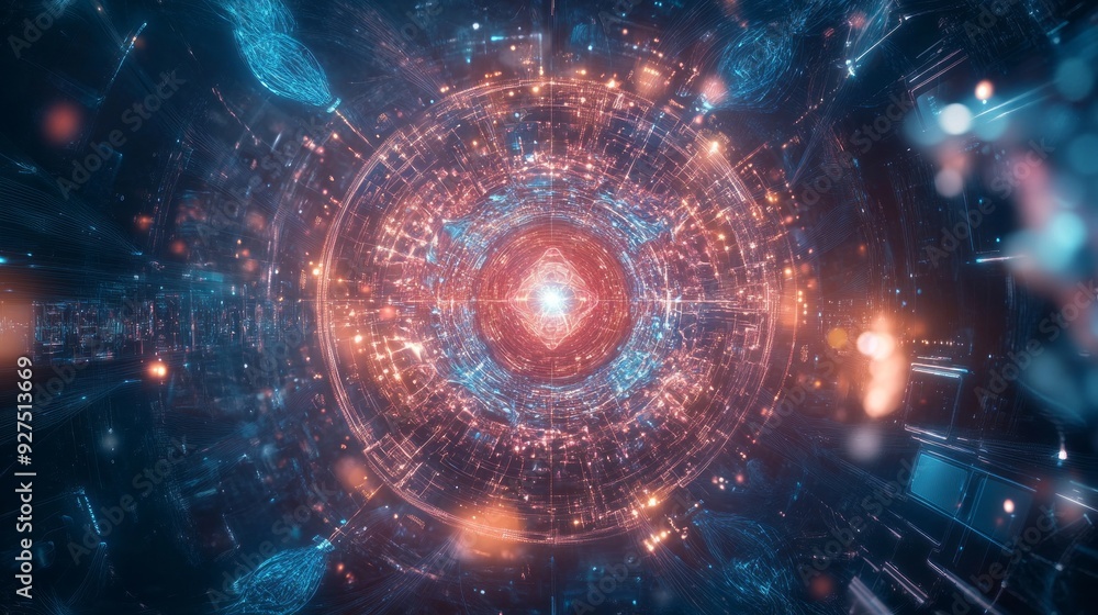 Obraz premium ## The Fractal Mind: Where Human and Artificial Intelligence Merge
