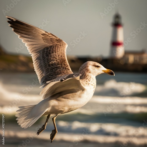 Seagull on the beach photo