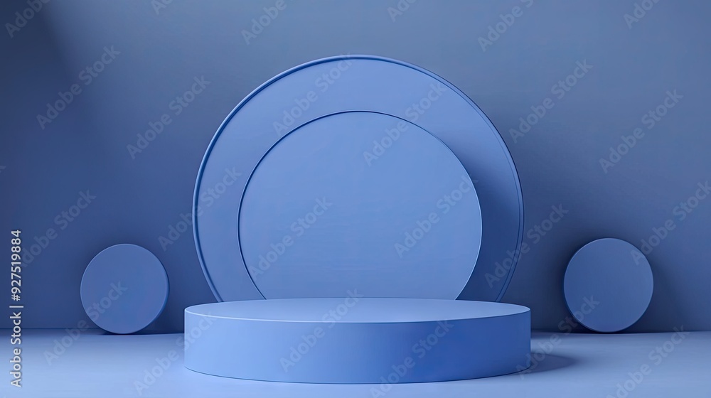 Blue podium display mockup in a studio setting, ideal for product showcases and fashion exhibitions. 3D vector design suitable for gallery presentations. Blue podium display mockup in a studio setting, ideal for product showcases and fashion exhibitions. 3D vector design suitable for gallery presentations.