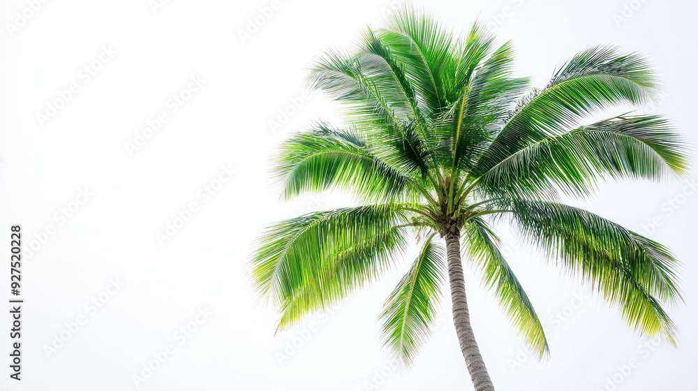 Palm Tree Against A White Sky Palm Tree Against A White Sky