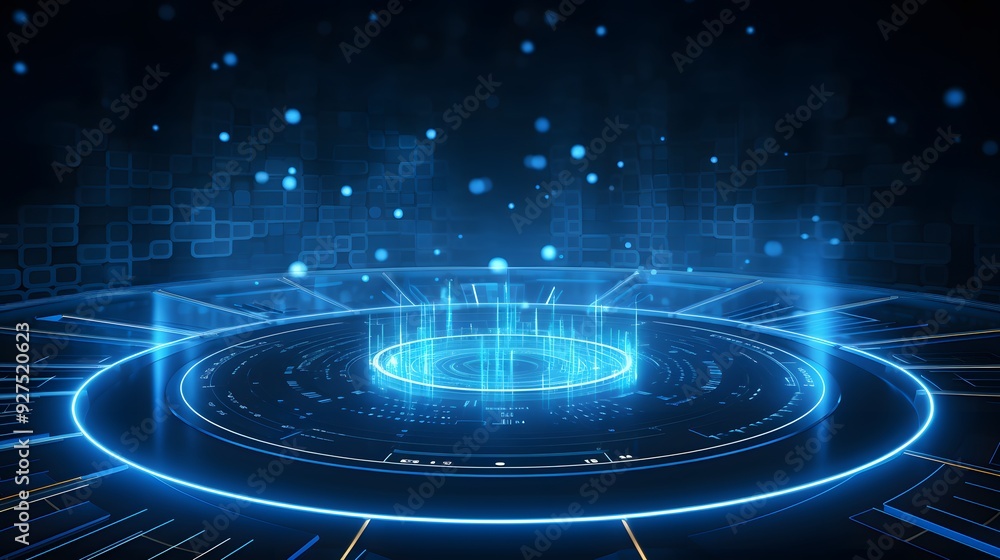 blue Abstract technology background circles digital hi-tech technology design background. concept innovation. vector illustration blue Abstract technology background circles digital hi-tech technology design background. concept innovation. vector illustration
