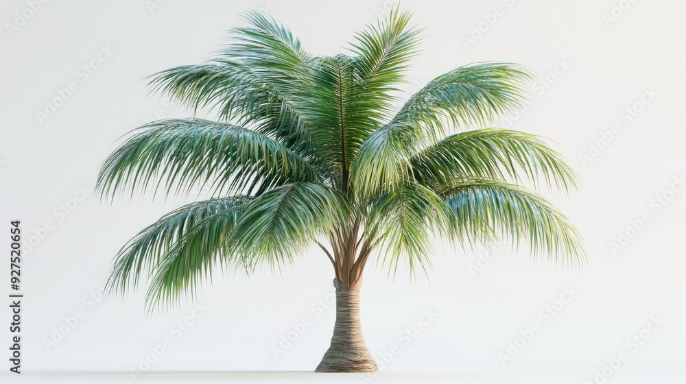 Obraz premium Isolated Palm Tree with White Background