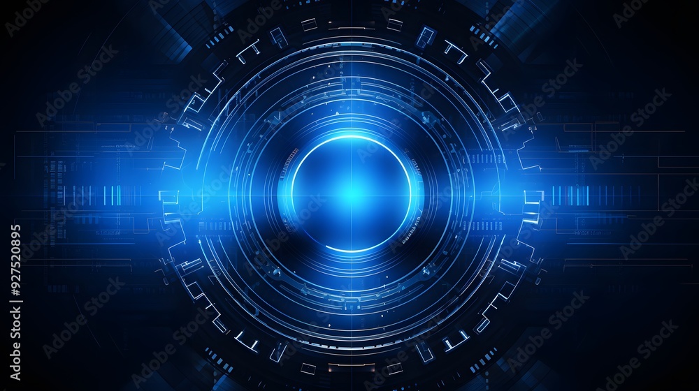 blue Abstract technology background circles digital hi-tech technology design background. concept innovation. vector illustration blue Abstract technology background circles digital hi-tech technology design background. concept innovation. vector illustration