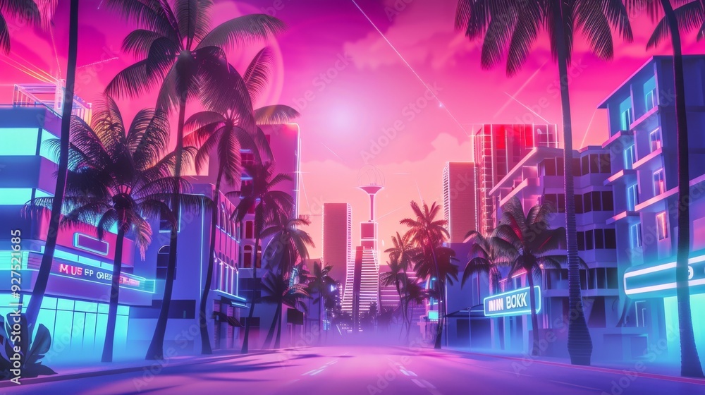 Sprink Break with bright Miami neon colors. Sprink Break with bright Miami neon colors.