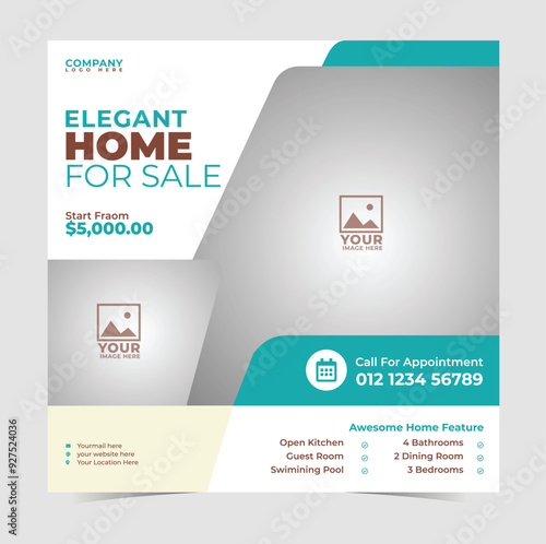 Flyer Design template, Real Estate Flyer Design bundle, property sale flyer design, flyer design for rent