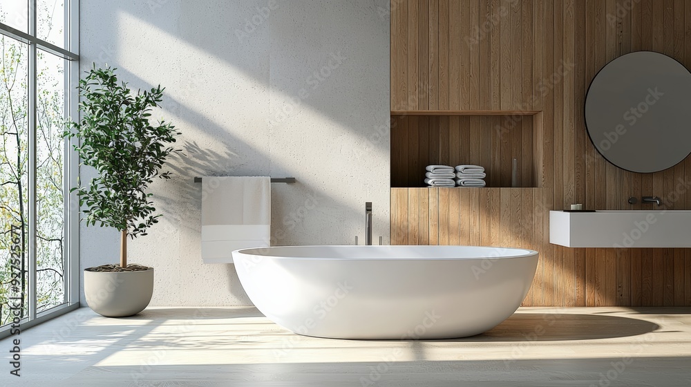 Bathroom with water-saving technologies and energy-efficient fixtures, focusing on reducing environmental impact Bathroom with water-saving technologies and energy-efficient fixtures, focusing on reducing environmental impact