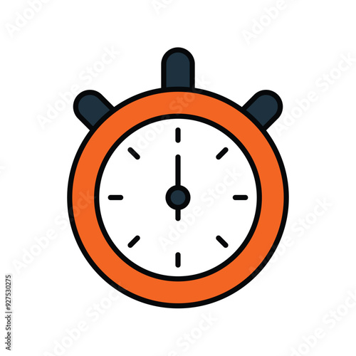 timing color line icon with white background vector stock illustration