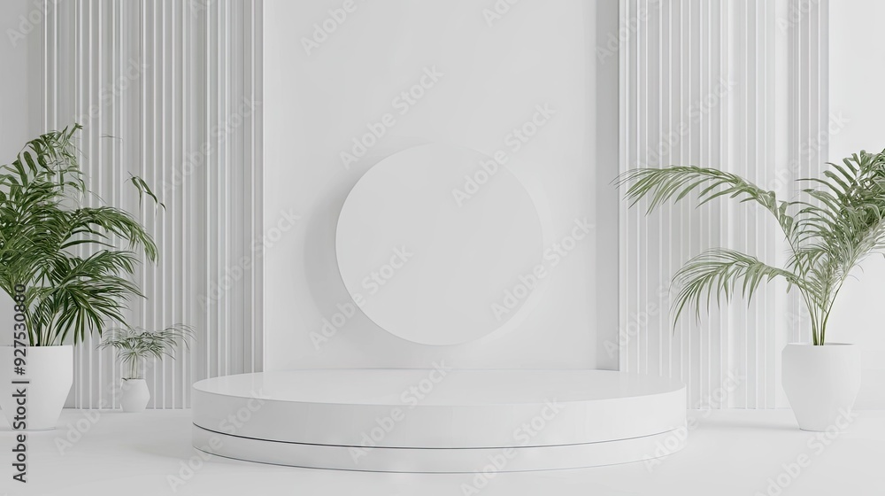 Minimal white podium on a white background. Ideal for showcasing luxury cosmetic, perfume, or fashion products. 3D rendering with a simple, clean design for a modern, elegant display. Minimal white podium on a white background. Ideal for showcasing luxury cosmetic, perfume, or fashion products. 3D rendering with a simple, clean design for a modern, elegant display.