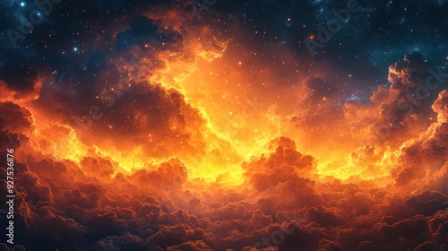 Fiery Skies: A Celestial Canvas