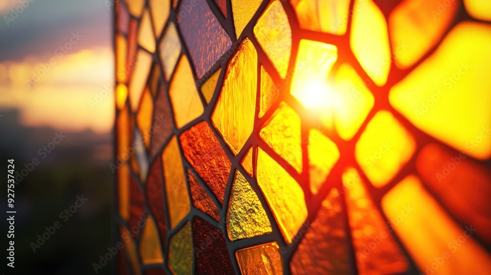 Sunset Through Stained Glass Sunset Through Stained Glass