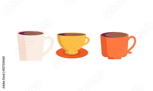 Coffee cup collection logo vector