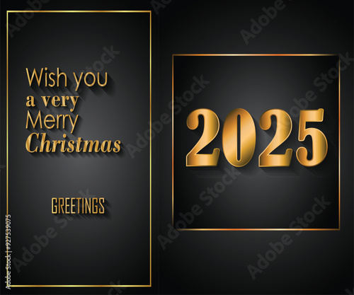 2025 Merry Christmas background for your seasonal invitations, festival posters, greetings cards.