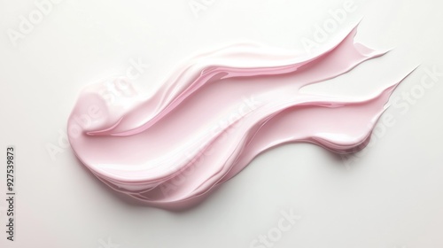 A smear of creamy, pink skincare product against a clean, white background, suggesting a smooth, luxurious texture suitable for cosmetic or skincare advertisement.