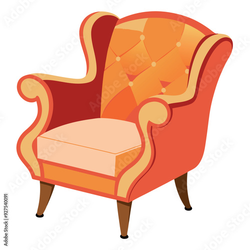 Accent Chair Vector Design Illustration