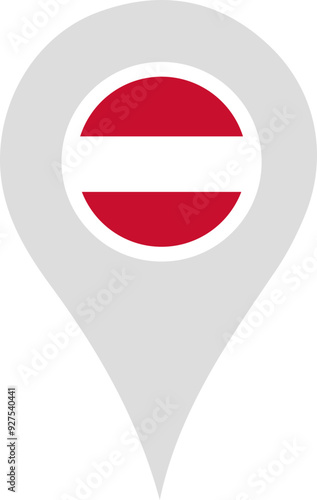 Free Download Austrian Flag Location Pin - GFXLoad
