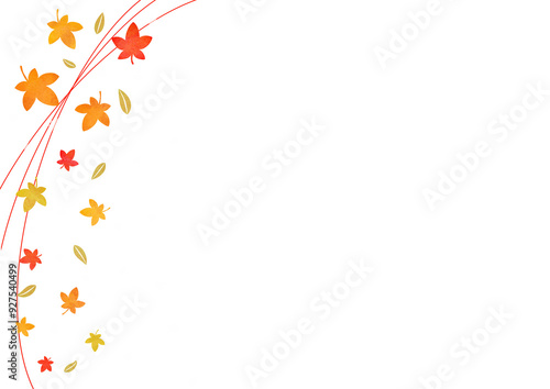 Wallpaper Mural カラフル紅葉のイラスト背景 Torontodigital.ca