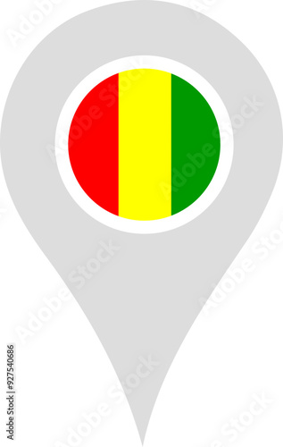 Free Download Guinean Flag Location Pin - GFXLoad