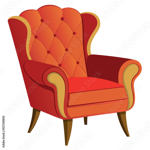 Accent Chair Vector Design Illustration
