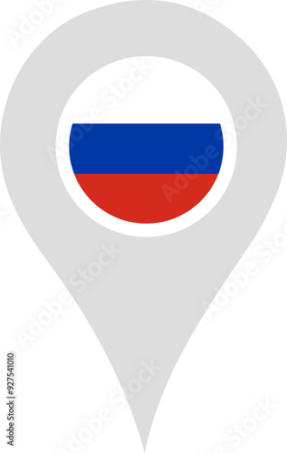 Free Download Russian Flag Location Pin - GFXLoad