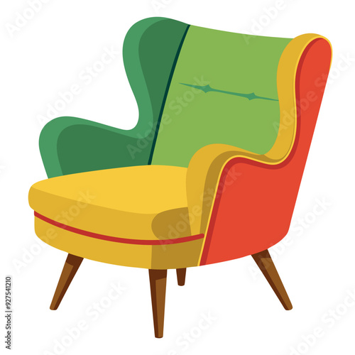 Accent Chair Vector Design Illustration