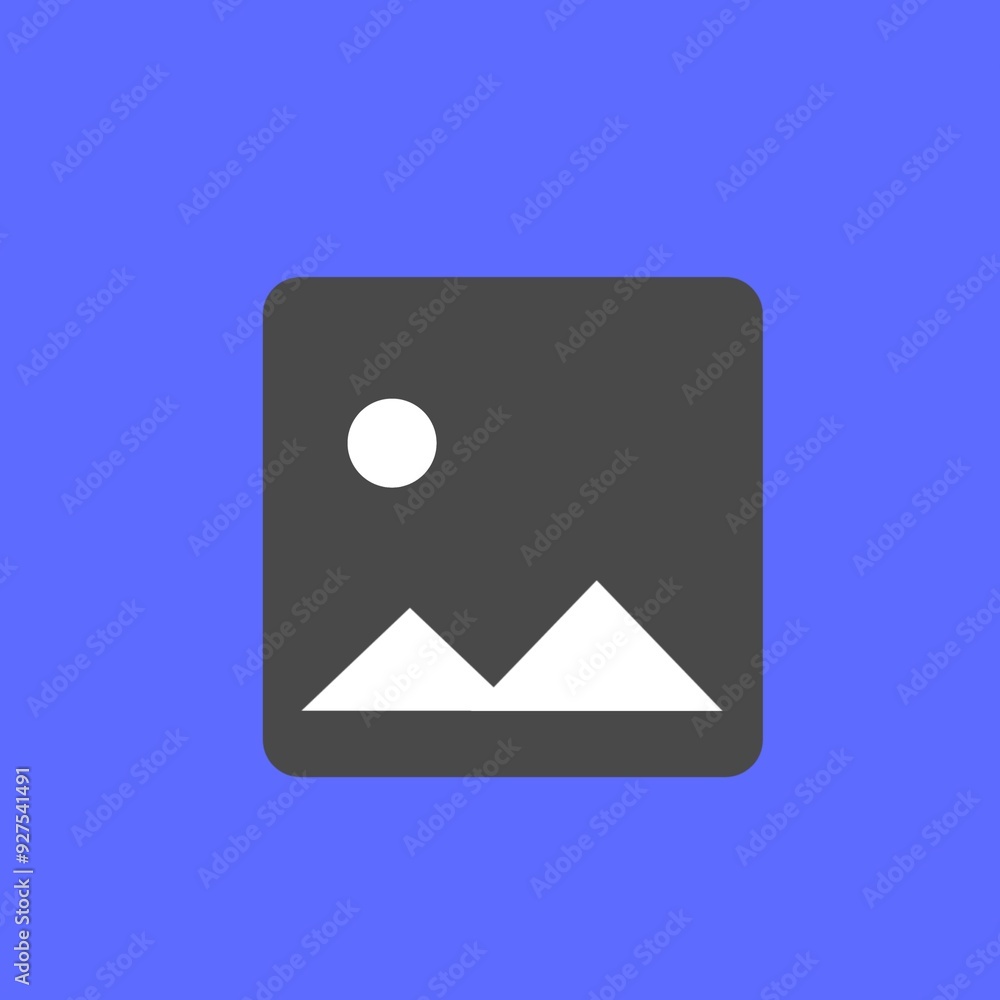 Gallery icon and logo with blue background Gallery icon and logo with blue background