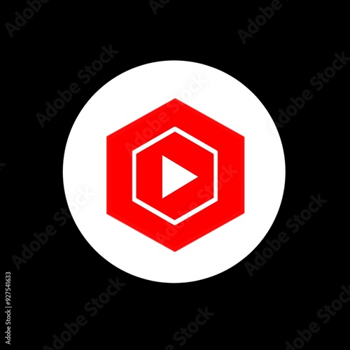 YouTube studio logo and icon isolated from black background!