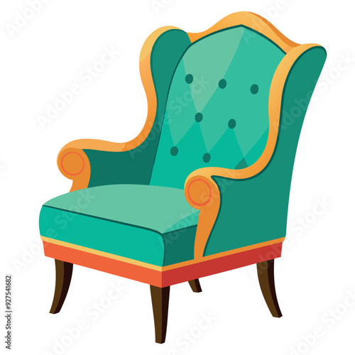 Accent Chair Vector Design Illustration
