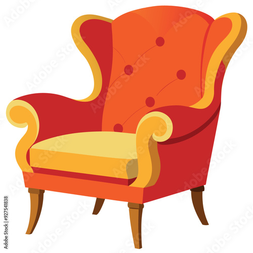 Accent Chair Vector Design Illustration