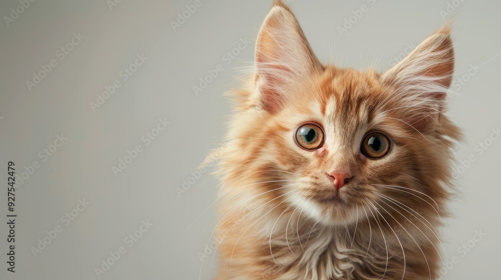 A curious orange kitten with big eyes. A curious orange kitten with big eyes.