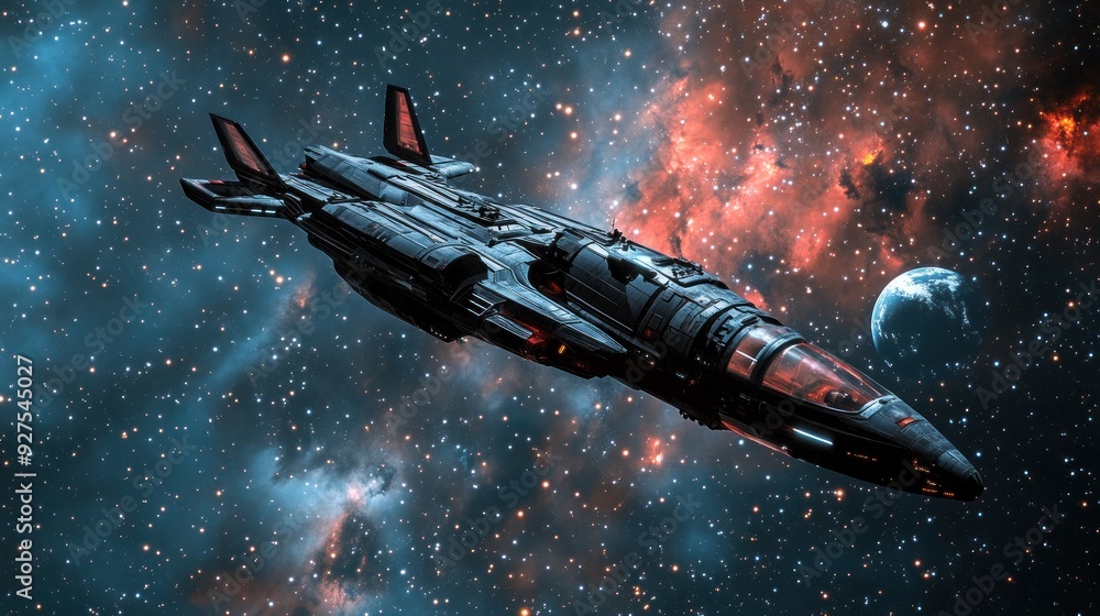 Spaceship Flight Through Nebula Spaceship Flight Through Nebula