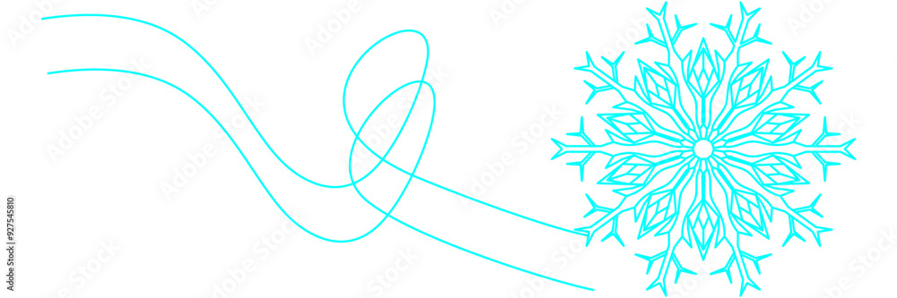 illustration of a snowflake with line art style for christmas and happy new year background illustration of a snowflake with line art style for christmas and happy new year background