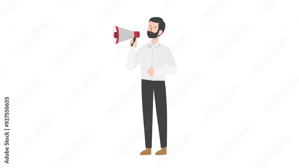 Businessman Holding megaphone Businessman Holding megaphone