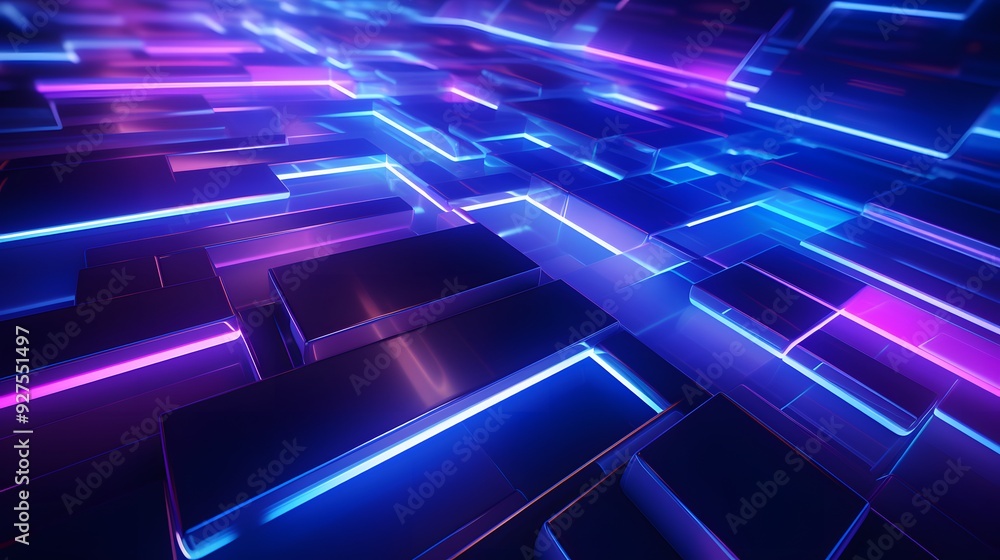 3d rendering of purple and blue abstract geometric background. Scene for advertising, technology, showcase, banner, game, sport, cosmetic, business, metaverse. Sci-Fi Illustration. Product display 3d rendering of purple and blue abstract geometric background. Scene for advertising, technology, showcase, banner, game, sport, cosmetic, business, metaverse. Sci-Fi Illustration. Product display