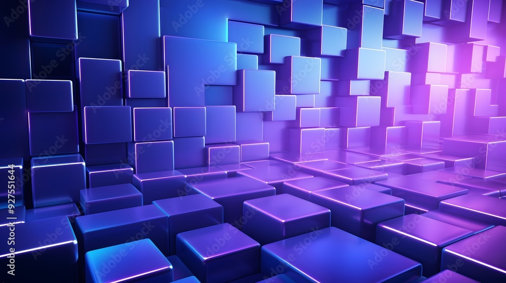 3d rendering of purple and blue abstract geometric background. Scene for advertising, technology, showcase, banner, game, sport, cosmetic, business, metaverse. Sci-Fi Illustration. Product display 3d rendering of purple and blue abstract geometric background. Scene for advertising, technology, showcase, banner, game, sport, cosmetic, business, metaverse. Sci-Fi Illustration. Product display