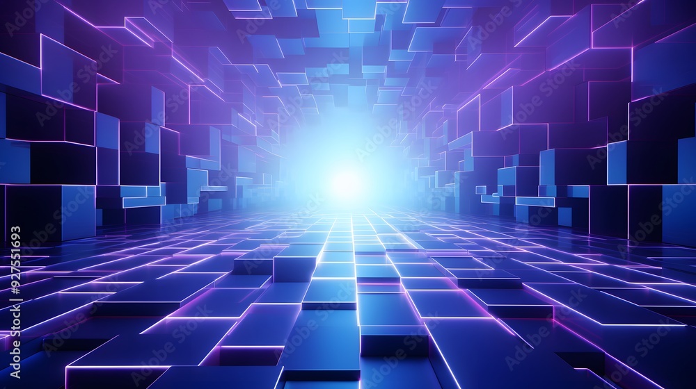 3d rendering of purple and blue abstract geometric background. Scene for advertising, technology, showcase, banner, game, sport, cosmetic, business, metaverse. Sci-Fi Illustration. Product display 3d rendering of purple and blue abstract geometric background. Scene for advertising, technology, showcase, banner, game, sport, cosmetic, business, metaverse. Sci-Fi Illustration. Product display