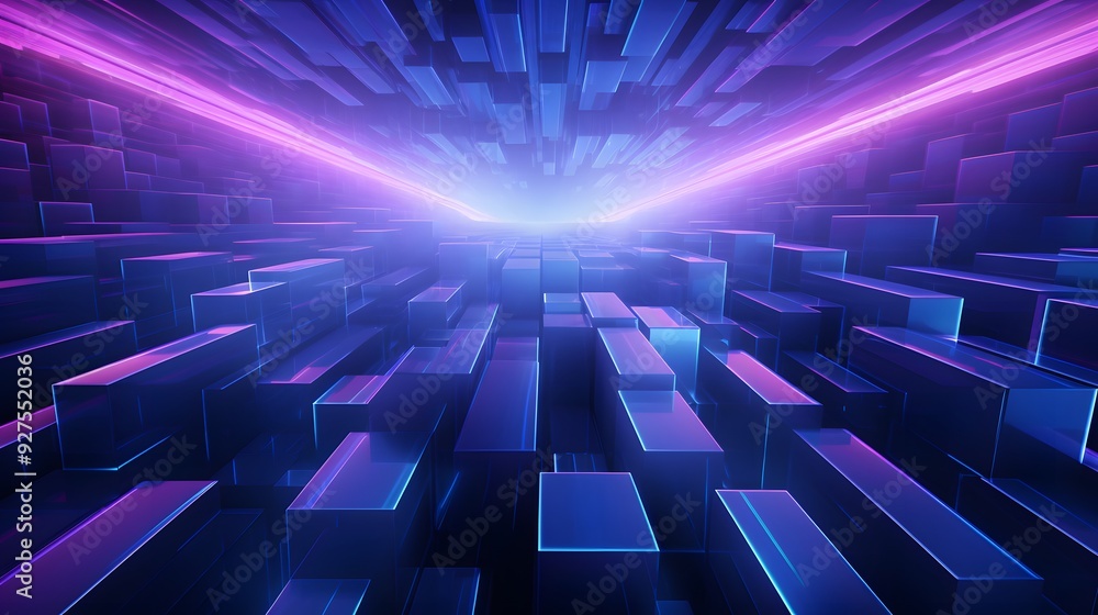 3d rendering of purple and blue abstract geometric background. Scene for advertising, technology, showcase, banner, game, sport, cosmetic, business, metaverse. Sci-Fi Illustration. Product display 3d rendering of purple and blue abstract geometric background. Scene for advertising, technology, showcase, banner, game, sport, cosmetic, business, metaverse. Sci-Fi Illustration. Product display