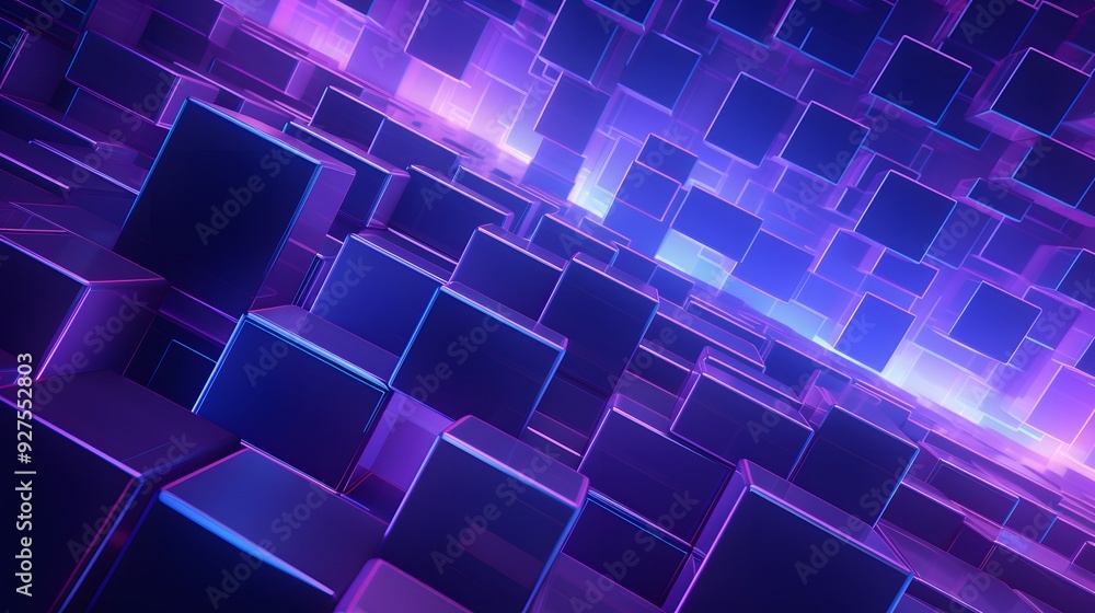 3d rendering of purple and blue abstract geometric background. Scene for advertising, technology, showcase, banner, game, sport, cosmetic, business, metaverse. Sci-Fi Illustration. Product display 3d rendering of purple and blue abstract geometric background. Scene for advertising, technology, showcase, banner, game, sport, cosmetic, business, metaverse. Sci-Fi Illustration. Product display
