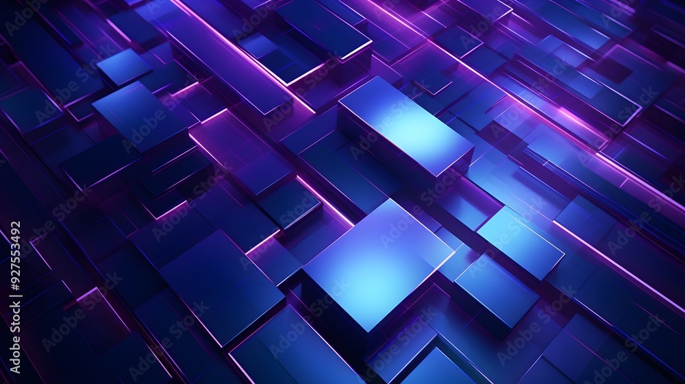 3d rendering of purple and blue abstract geometric background. Scene for advertising, technology, showcase, banner, game, sport, cosmetic, business, metaverse. Sci-Fi Illustration. Product display 3d rendering of purple and blue abstract geometric background. Scene for advertising, technology, showcase, banner, game, sport, cosmetic, business, metaverse. Sci-Fi Illustration. Product display