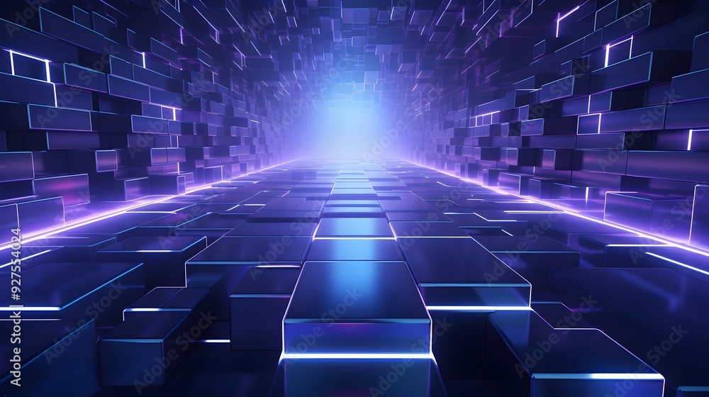 3d rendering of purple and blue abstract geometric background. Scene for advertising, technology, showcase, banner, game, sport, cosmetic, business, metaverse. Sci-Fi Illustration. Product display 3d rendering of purple and blue abstract geometric background. Scene for advertising, technology, showcase, banner, game, sport, cosmetic, business, metaverse. Sci-Fi Illustration. Product display