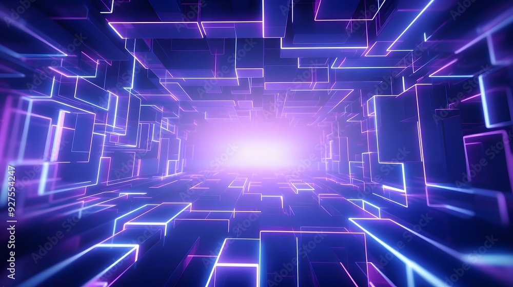 3d rendering of purple and blue abstract geometric background. Scene for advertising, technology, showcase, banner, game, sport, cosmetic, business, metaverse. Sci-Fi Illustration. Product display 3d rendering of purple and blue abstract geometric background. Scene for advertising, technology, showcase, banner, game, sport, cosmetic, business, metaverse. Sci-Fi Illustration. Product display