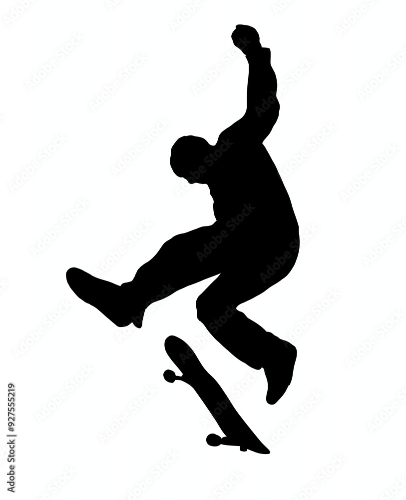 silhouette of a person jumping skate silhouette of a person jumping skate