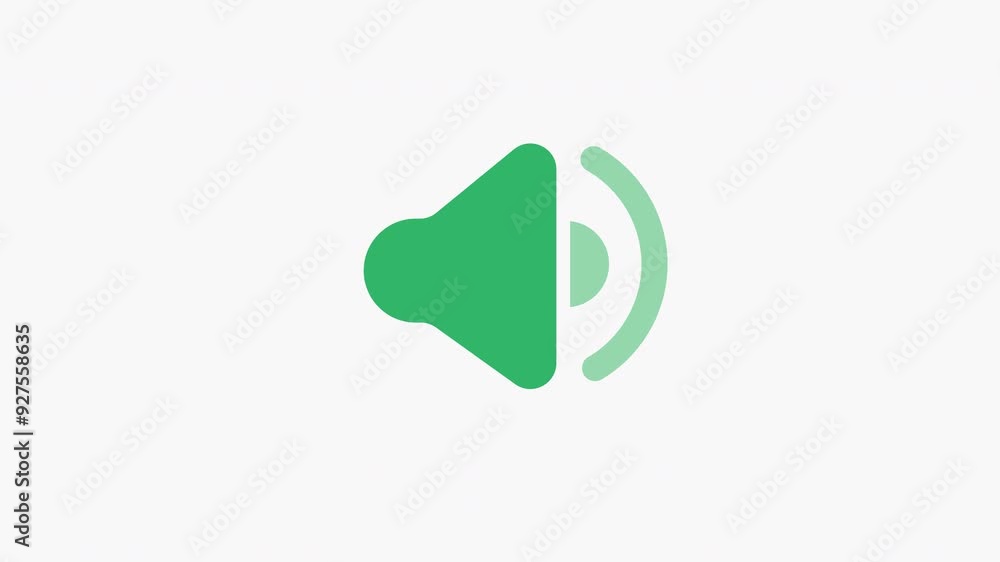 Green speaker icon with sound waves suitable for web design, music apps, podcasts, sound editing software, and technologyrelated projects Green speaker icon with sound waves suitable for web design, music apps, podcasts, sound editing software, and technologyrelated projects