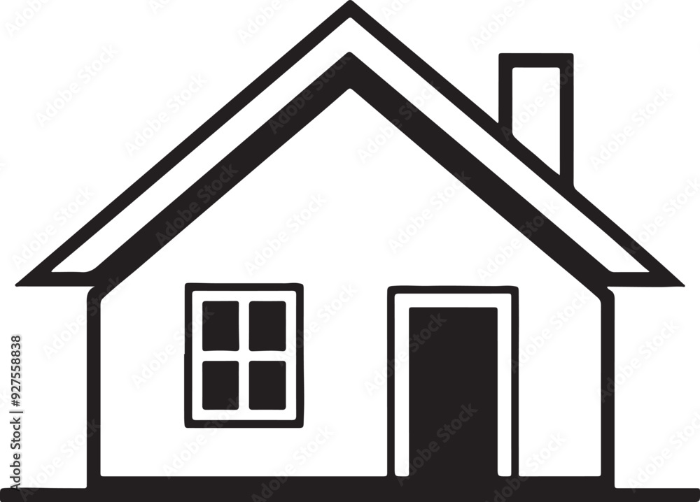 Home Icon Silhouette Vector Art Illustration Home Icon Silhouette Vector Art Illustration