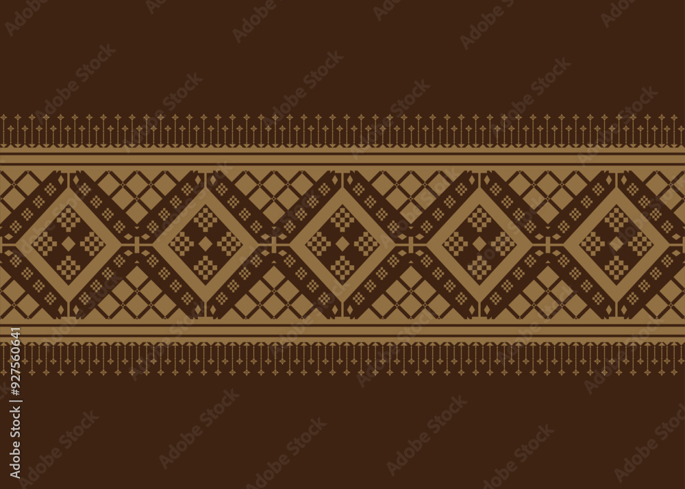 Tribal ethnic ancient gold leather geometric patterns, textile, silk Tribal ethnic ancient gold leather geometric patterns, textile, silk