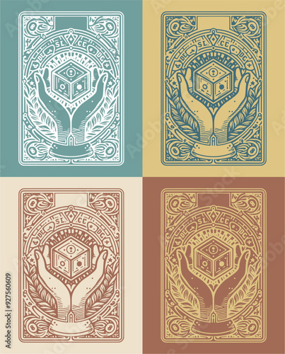 The Dice of Destiny - An Artistic Card Illustration