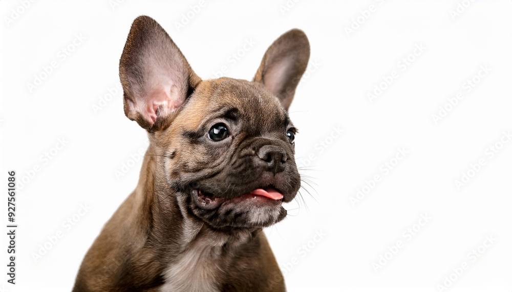 笑顔のフレンチブルドッグのポートレート(Portrait of a smiling French Bulldog puppy on white background)
笑顔のフレンチブルドッグのポートレート(Portrait of a smiling French Bulldog puppy on white background)