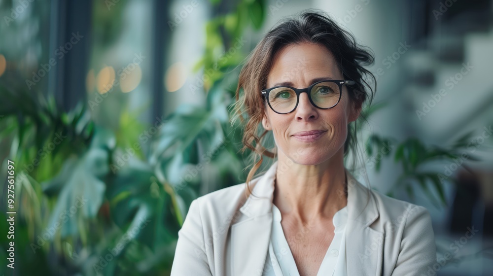 Confident Businesswoman in Glasses Confident Businesswoman in Glasses