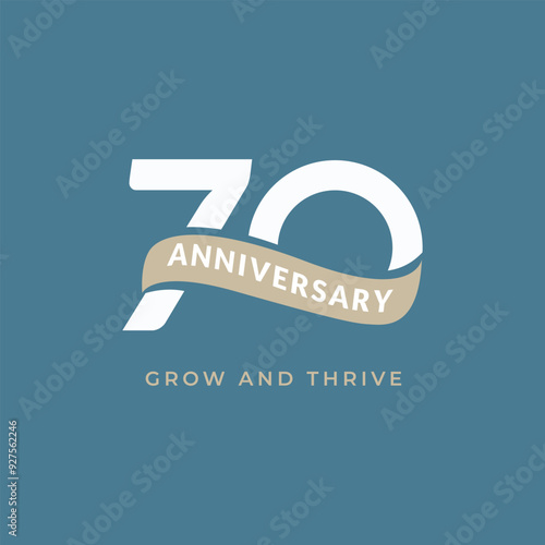 70 Th Anniversary Celebration Vector Template Design Illustration
